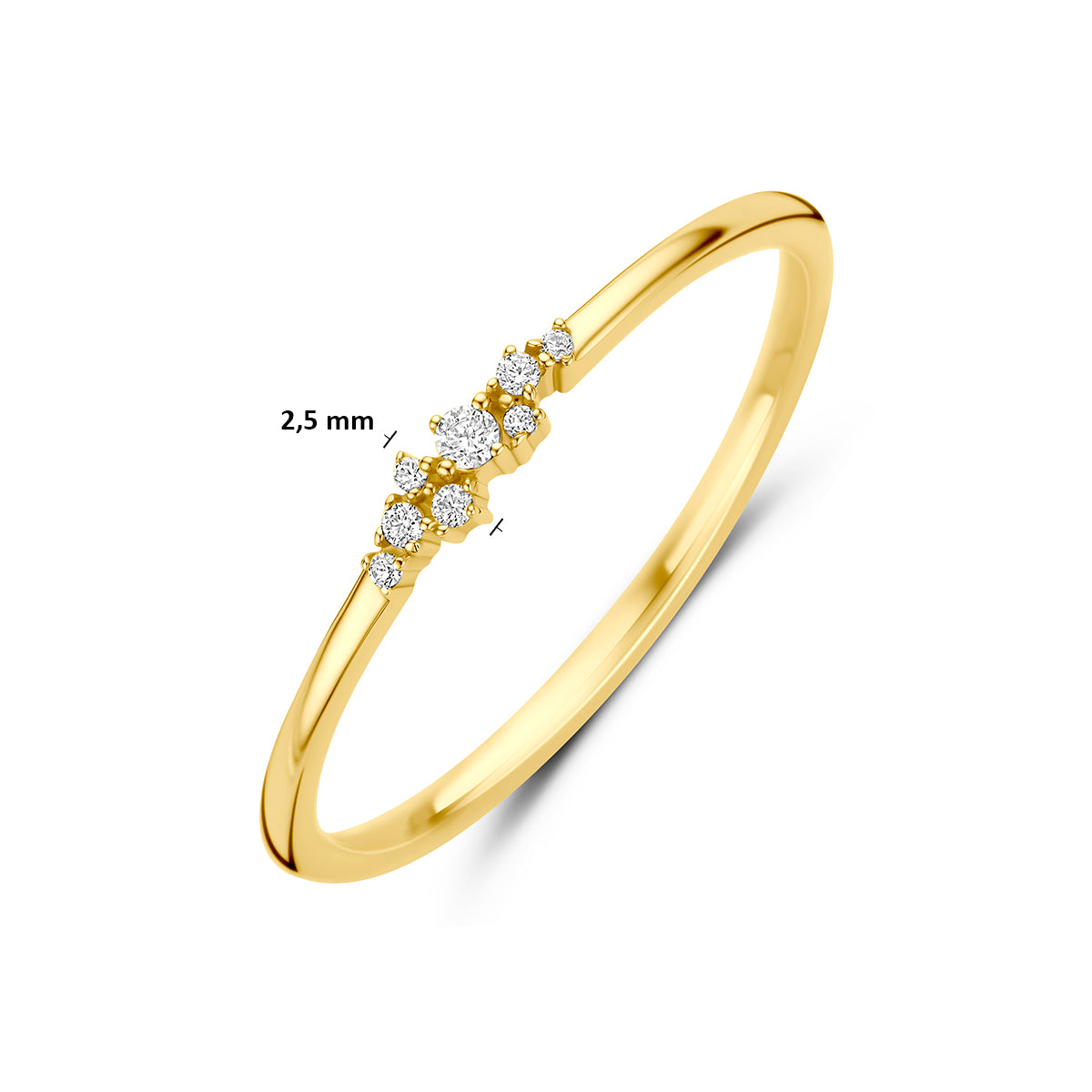 9k ring zirkonia 9K geel
