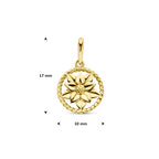 Geburtsblumen-Anhänger 17 mm 14K Gelbgold