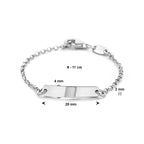graveerarmband jasseron plaat 4,0 mm zilver gerhodineerd