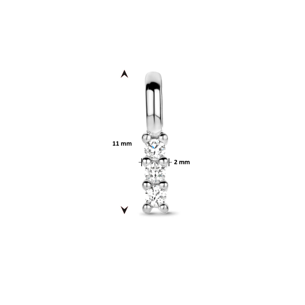 Anhänger Diamant 0.05ct H SI 11 mm 14K Weißgold