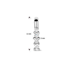 Anhänger Diamant 0.05ct H SI 11 mm 14K Weißgold