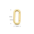 connector 10 mm 14K geelgoud