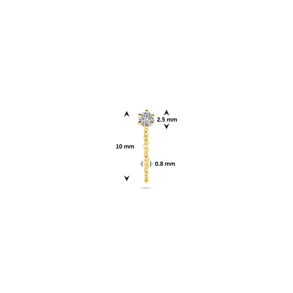 Ohrstecker Diamant 0,05 ct h si pro Stück 14 K Gelbgold