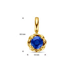 Anhänger Saphir 14K Gelbgold
