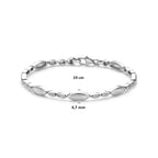 Armband Zirkonia poliert/matt 4,7 mm 19 cm Silber rhodiniert