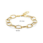 armband 9,5 mm 17 + 3 cm 14K geelgoud