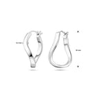 Ohrringe 26 mm Silber rhodiniert