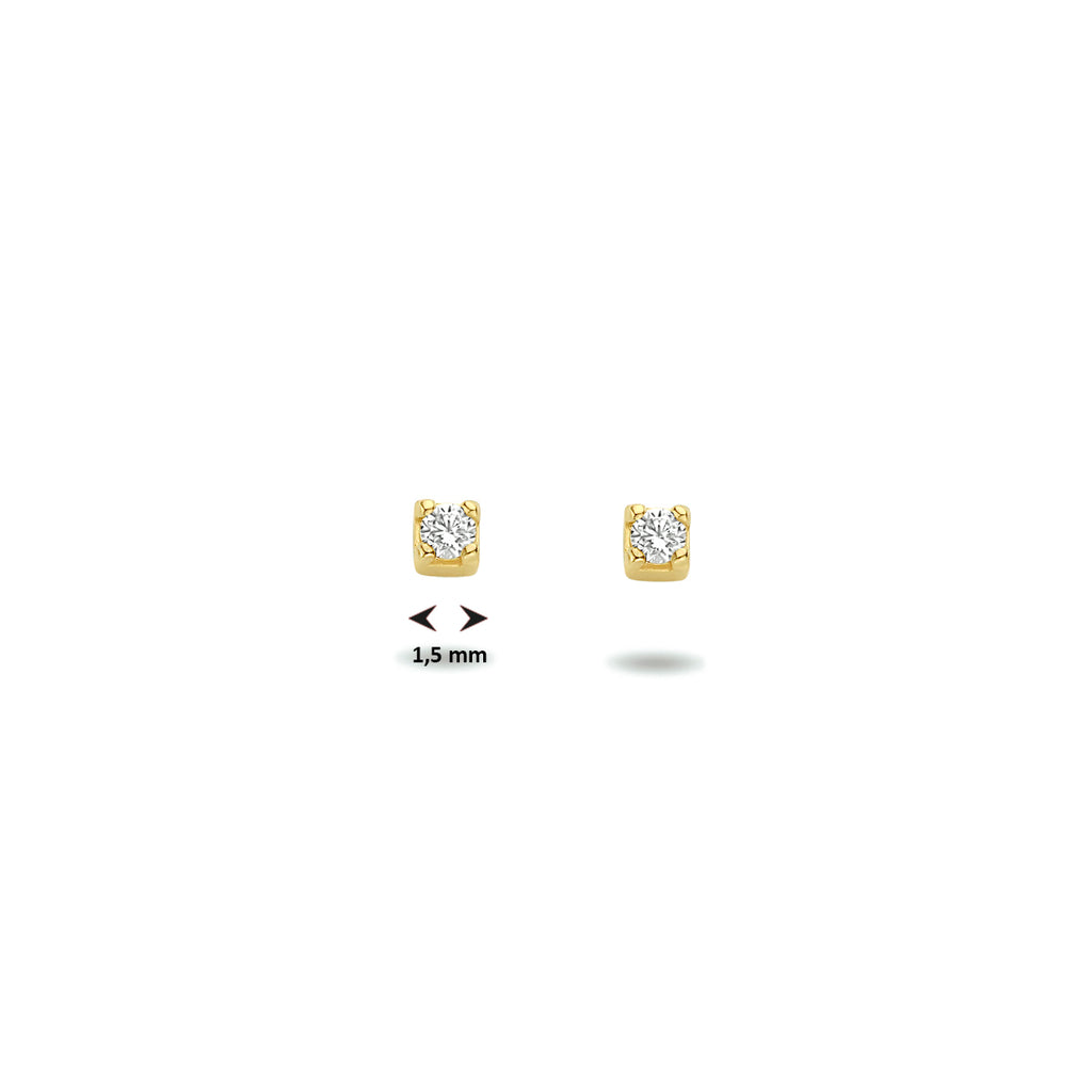 Ohrstecker Zirkonia 14K Gelbgold