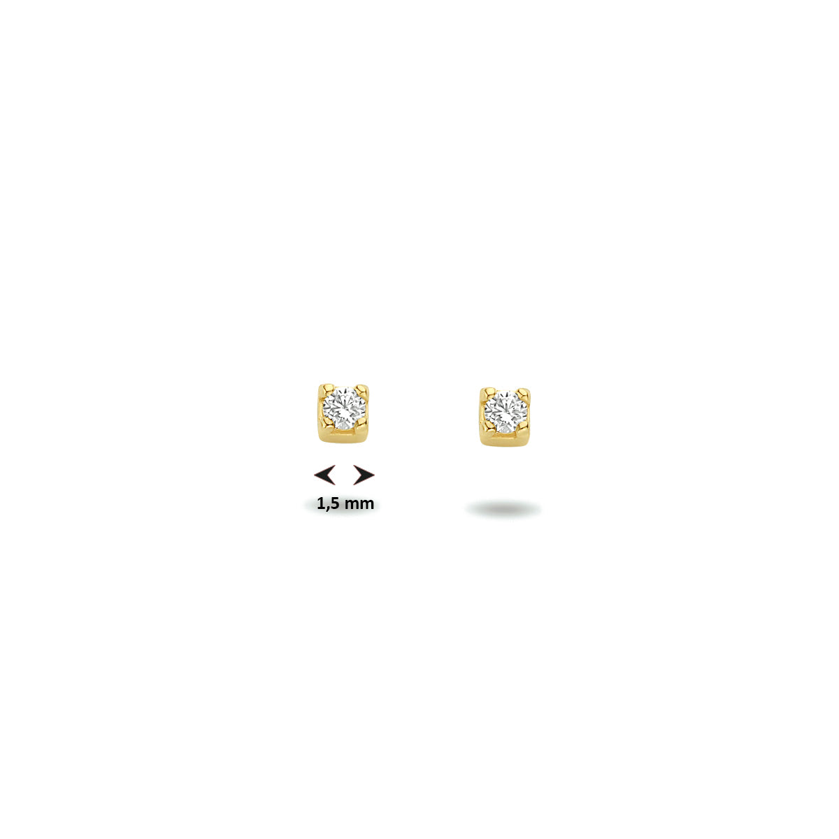 Ohrstecker Zirkonia 14K Gelbgold