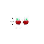 oorknoppen appels 6,5 mm zilver gerhodineerd