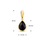 hanger onyx 12,5 mm 14K geelgoud