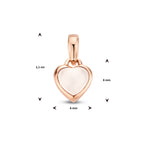 Anhänger Herz Mondstein 14K Roségold