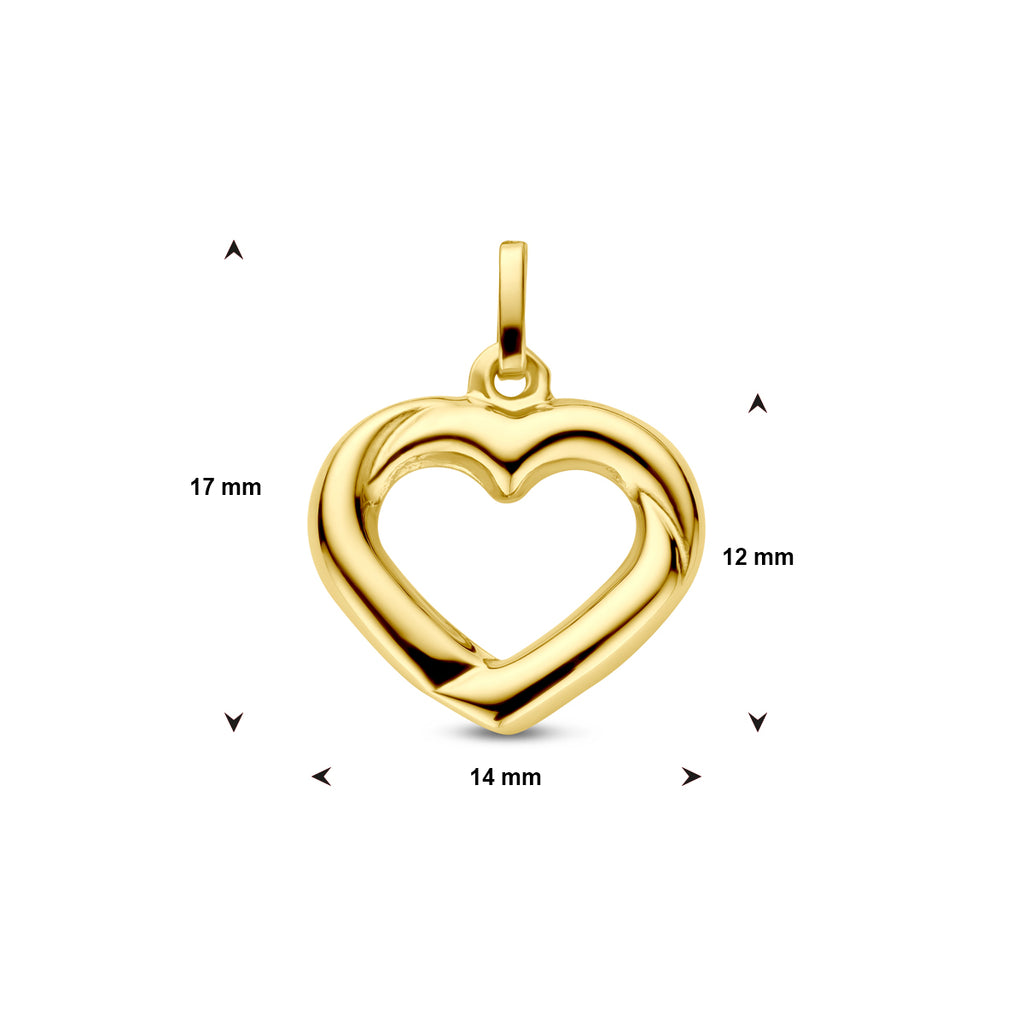 Anhänger Herz 14K Gelbgold