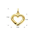 Anhänger Herz 14K Gelbgold