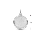 Gravuranhänger poliert/eismatt 22 mm Silber rhodiniert