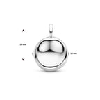 hanger rondje zilver gerhodineerd