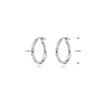 oorringen gediamanteerd 2,0 mm zilver gerhodineerd