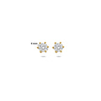 oorknoppen lab grown diamant 0.50ct (2x 0.25ct) f vs 4 mm 14K geelgoud
