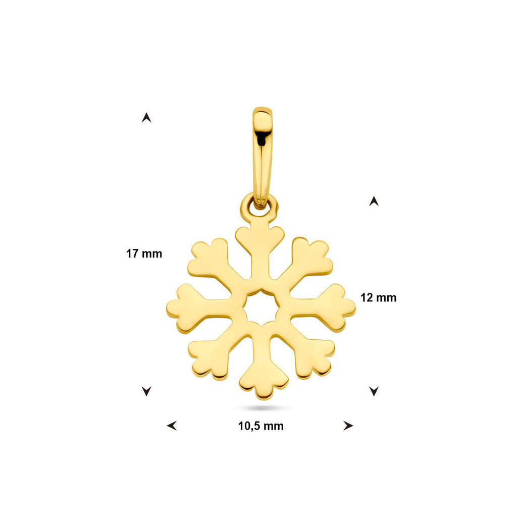 Anhänger Schneeflocke 14K Gelbgold