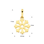 Anhänger Schneeflocke 14K Gelbgold