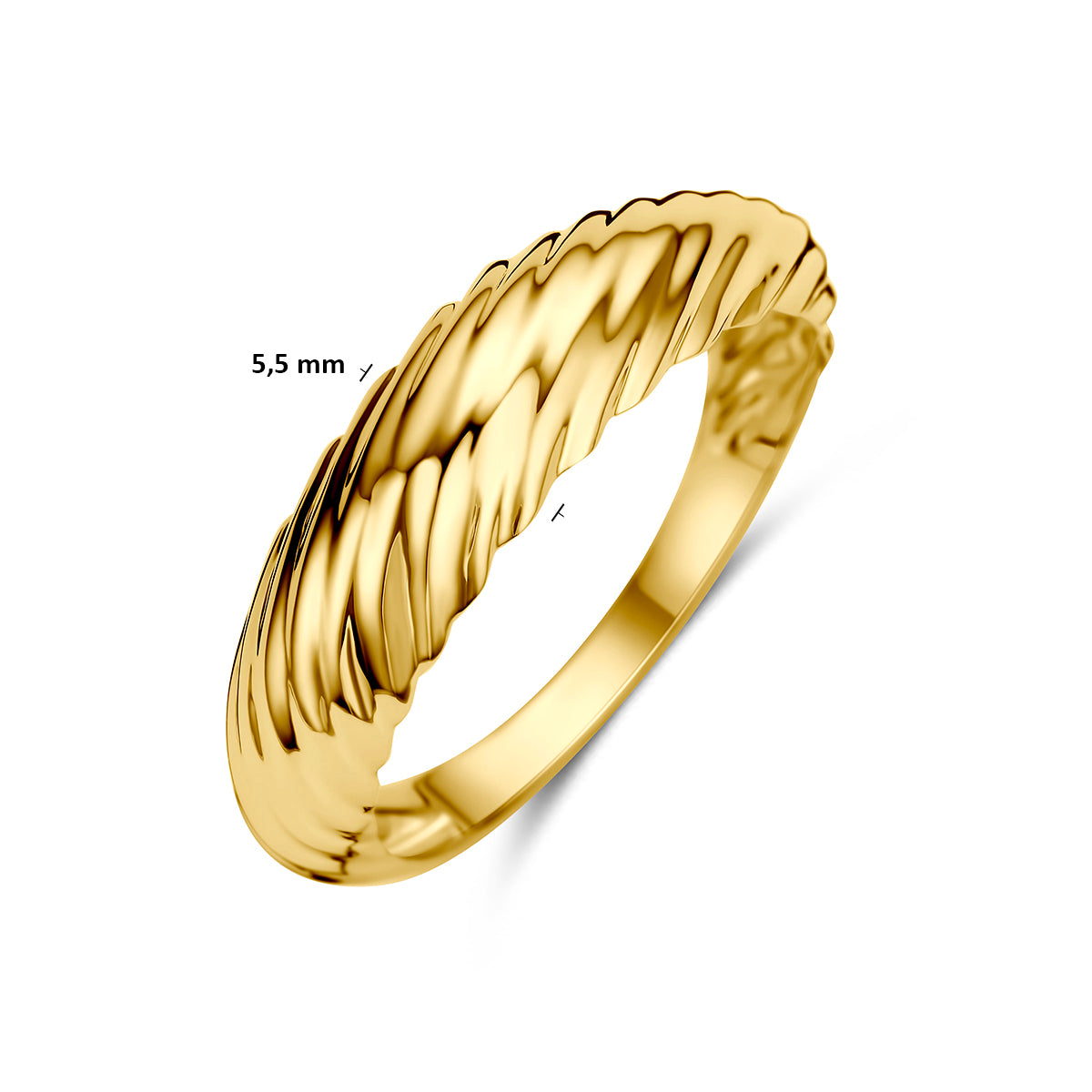 ring gedraaid 14K geelgoud - gedraaid