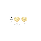Ohrstecker Herz 6 mm 14K Gelbgold
