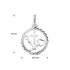 hanger geloof, hoop en liefde gediamanteerd zilver wit