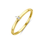 ring diamant 0.02ct h p1 14K geelgoud
