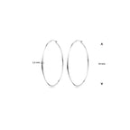 oorringen ronde buis 1,5 mm zilver wit