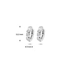 klapoorringen zirkonia 11,5 mm zilver gerhodineerd