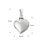 urnhanger hart poli/mat 16 mm zilver gerhodineerd
