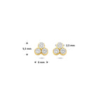 oorknoppen lab grown diamant 0.52ct (2x 0.26ct) f vs 5,5 mm 14K geelgoud