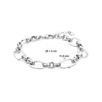 Armband 11,5 mm 20 + 3 cm Silber rhodiniert