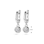 klapoorringen zirkonia 23 mm zilver gerhodineerd