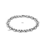 Armband Kaffeebohne 7,5 mm 19 cm Silber rhodiniert