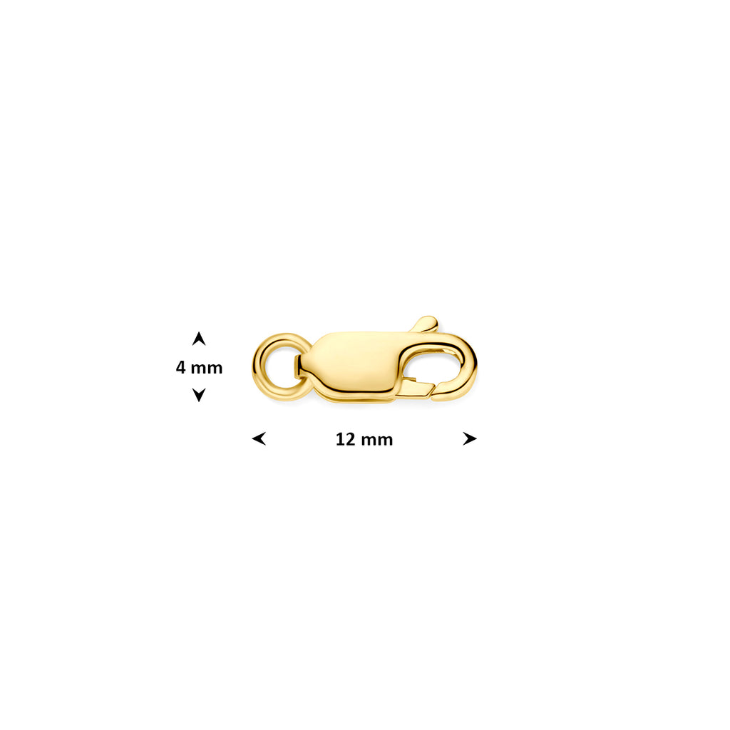 karabijnhaak 11,5 mm 14K geelgoud