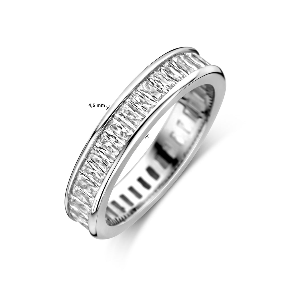 Ring Zirkonia Silber rhodiniert