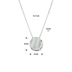 Halskette Zirkonia Poly/matt 41 + 4 cm Silber rhodiniert
