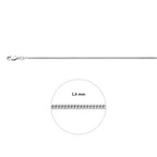 Gourmetkette 1,6 mm Silber rhodiniert