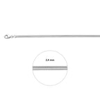 slang rond 2,4 mm zilver wit