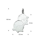 Anhänger Kinderköpfe 23 mm Silber weiß
