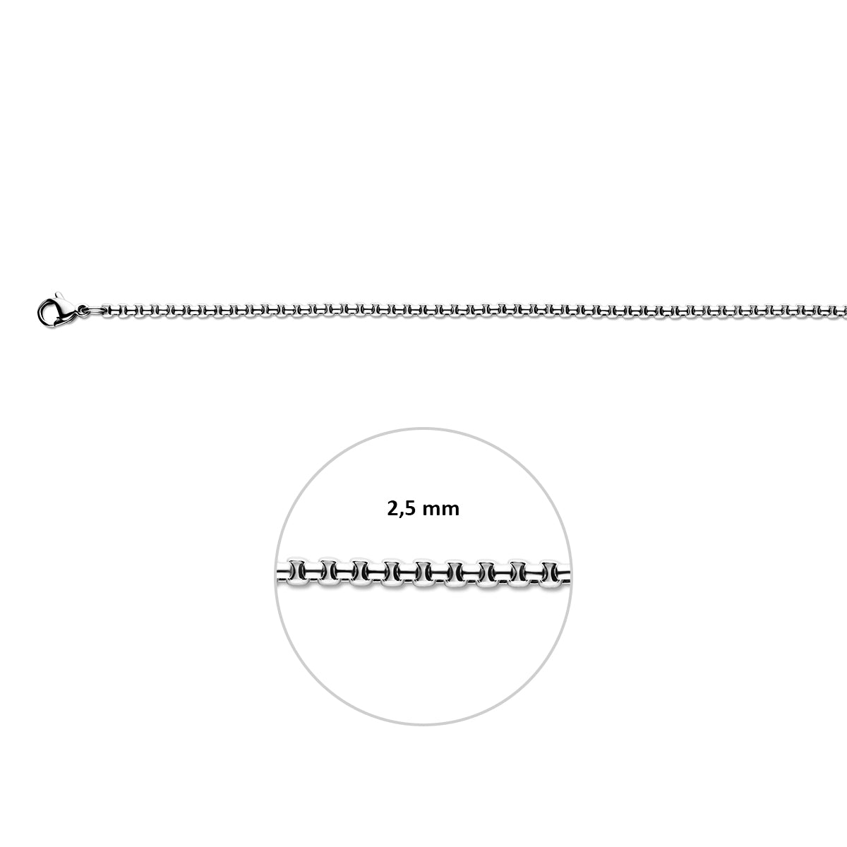 venezianische Kette 2,5 mm Edelstahl