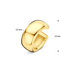 ear cuff 13 mm 1 micron zilver verguld (geel)