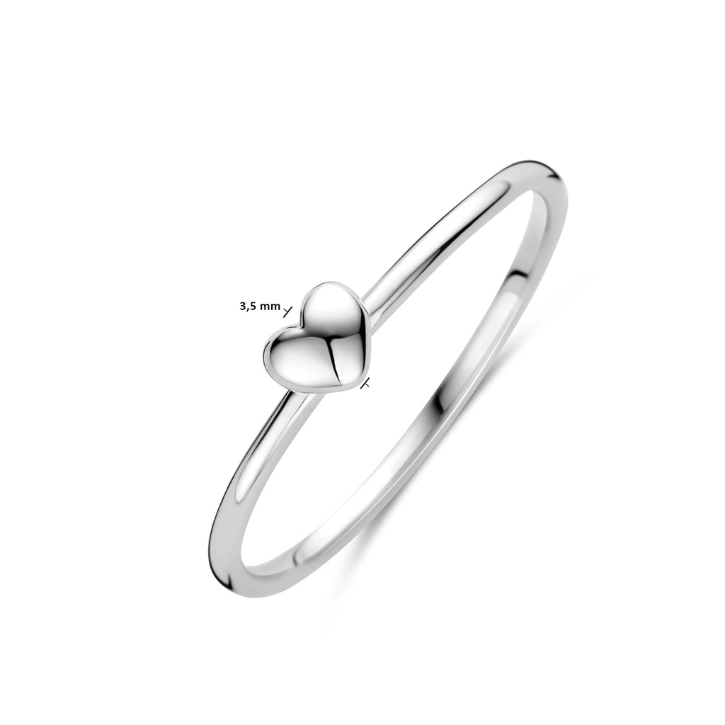 Ring Herz Silber rhodiniert