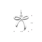 hanger strik 16 mm zilver gerhodineerd