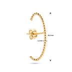suspender oorbel bolletjes 20,5 mm 14K geelgoud