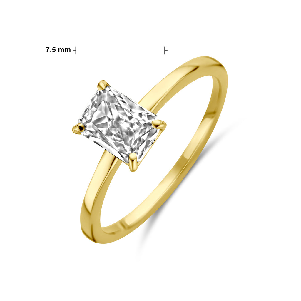 Ring Zirkonia 14K Gelbgold