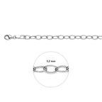 Ankerkette 5,2 mm Silber rhodiniert