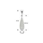 hanger zirkonia zilver gerhodineerd