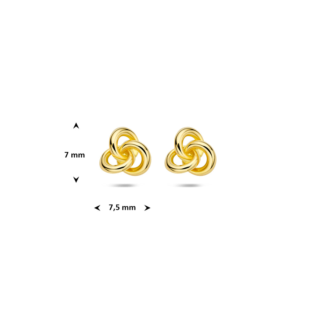 Ohrstecker Knopf 7 mm 14K Gelbgold